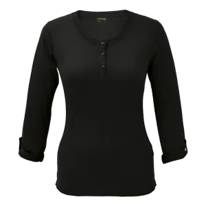 145g Henley Long Sleeve T-Shirt Ladies