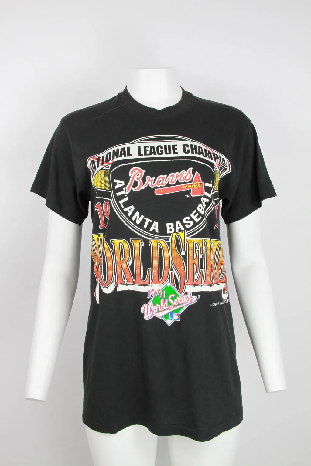 1991 World Series Atlanta Braves T-shirt - Black - S/M