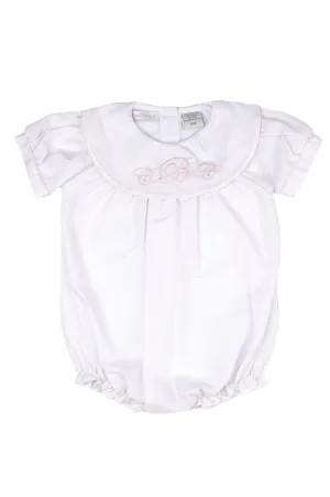 30108-Monogrammable Blanks Baby Girl Bubble Romper