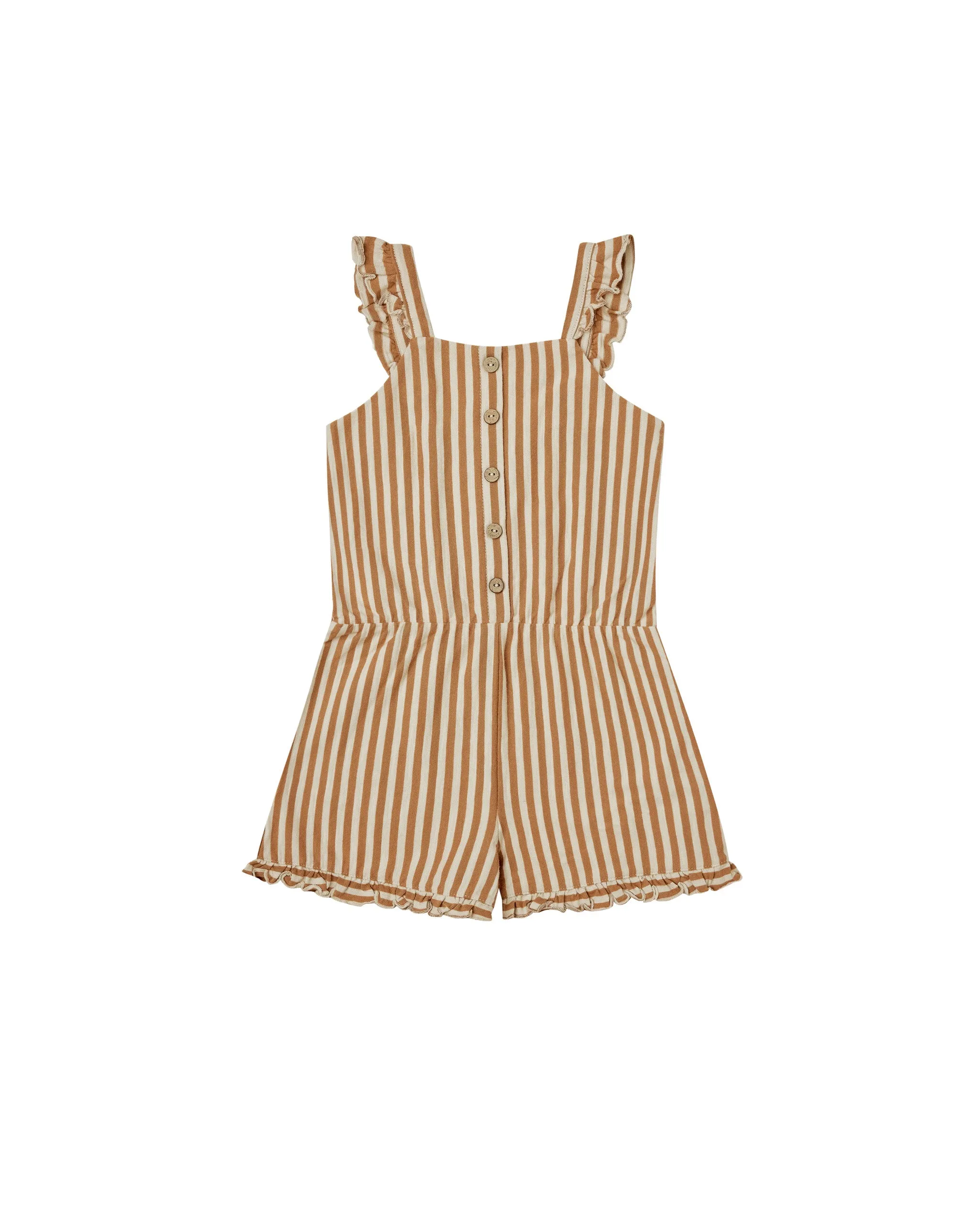 ADDY ROMPER || CAMEL STRIPE - LAST ONE 10/12Y