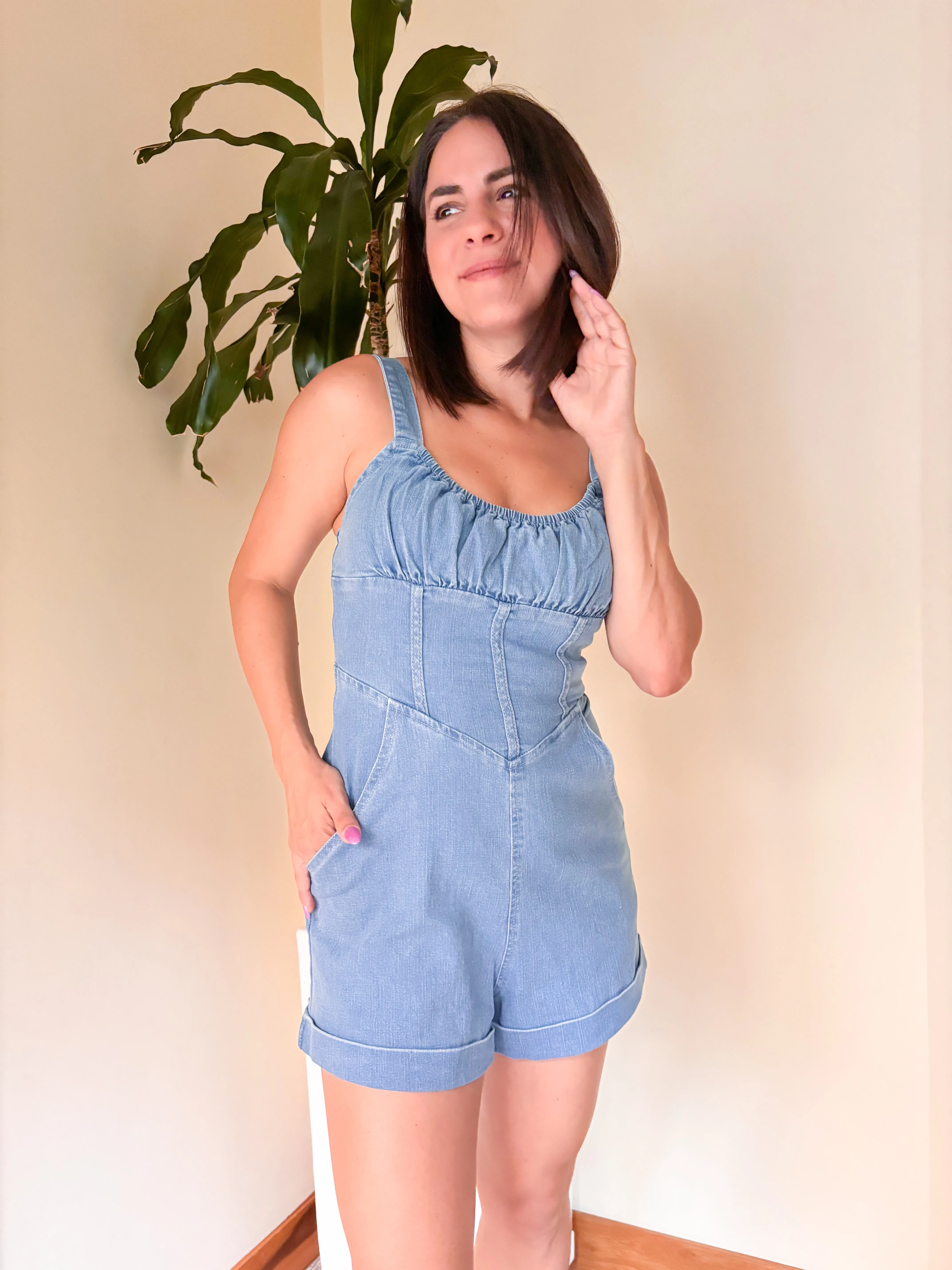Arranza Denim Romper