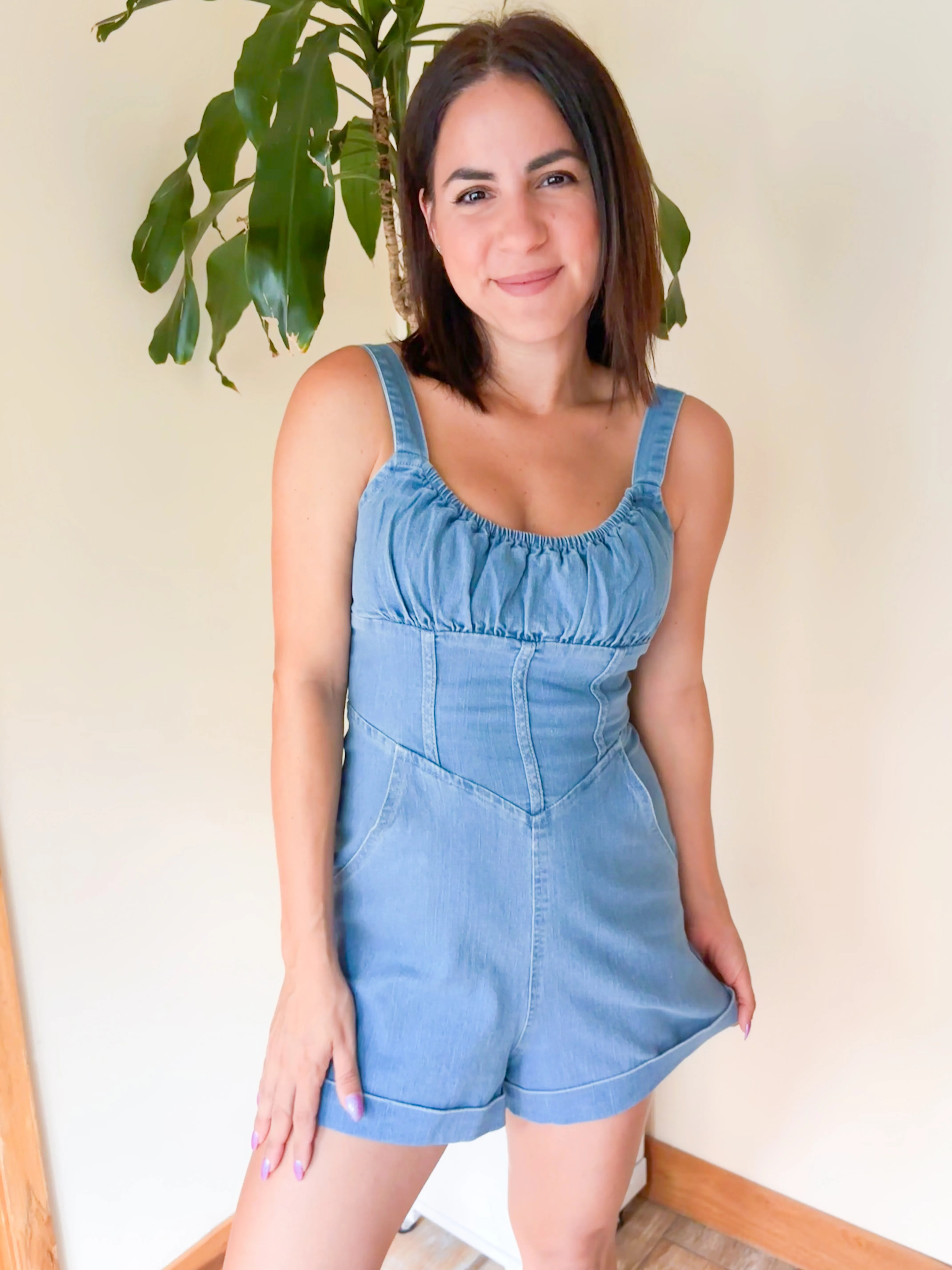 Arranza Denim Romper