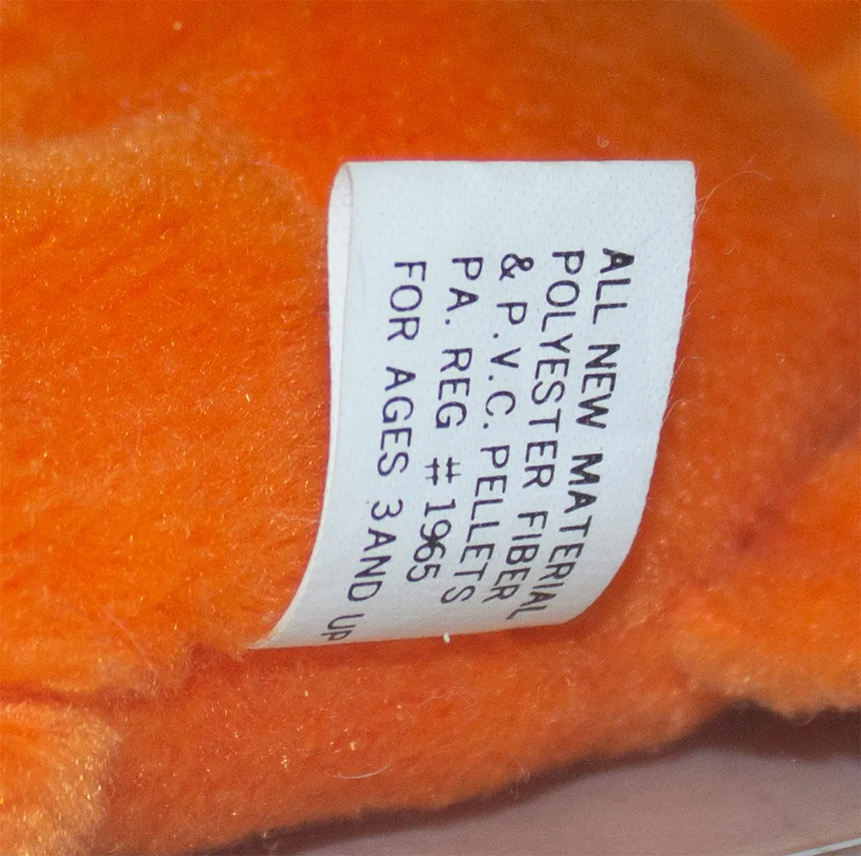 Authenticated Beanie Baby: 3rd Generation Digger Orange the crab