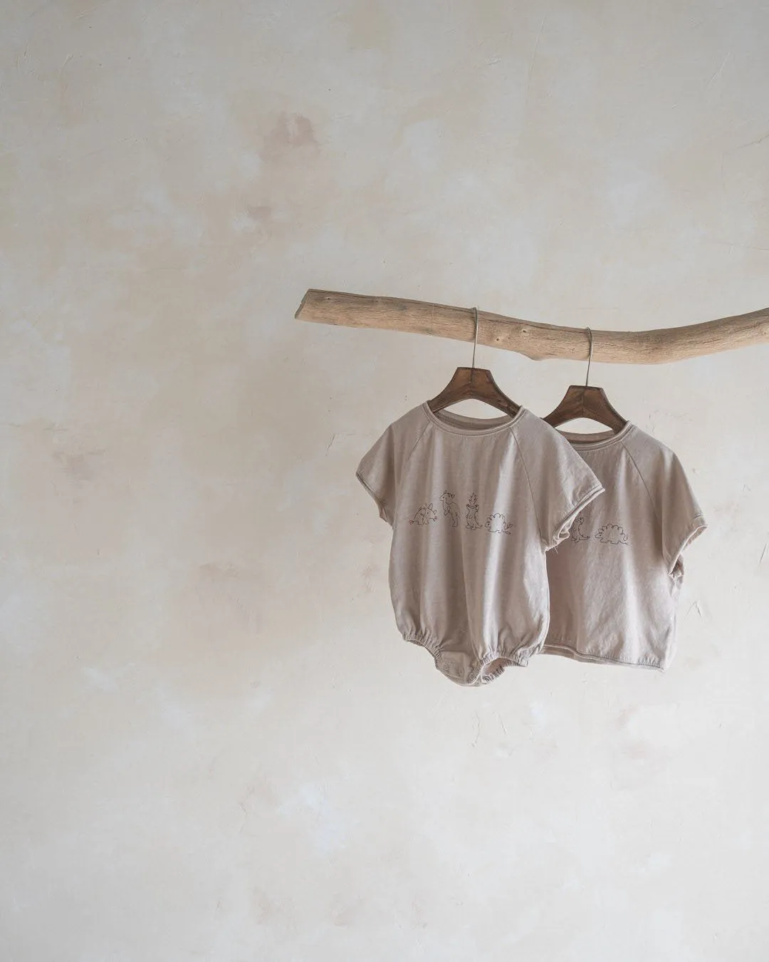 Baby Dinsoaur Romper | Grey