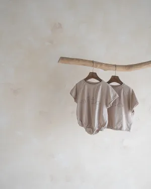 Baby Dinsoaur Romper | Grey