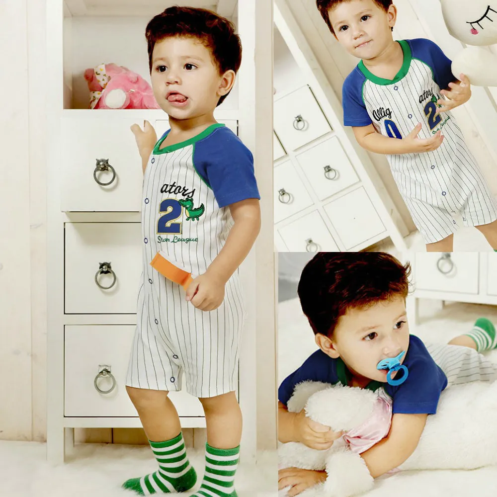 Baby Romper Alligators 02 Baseball League Romper