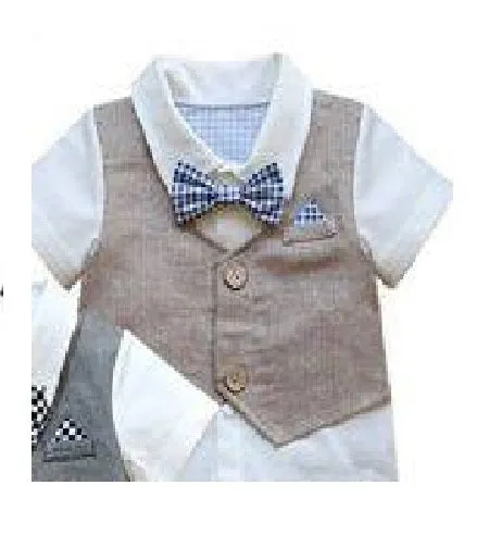 Baby Romper Baby Tuxedo Formal Vest Romper
