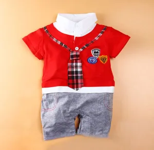 Baby Romper Montessori Necktie Baby Romper