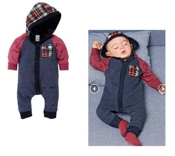 Baby Romper Next 9 Hoody Long Sleeve Romper