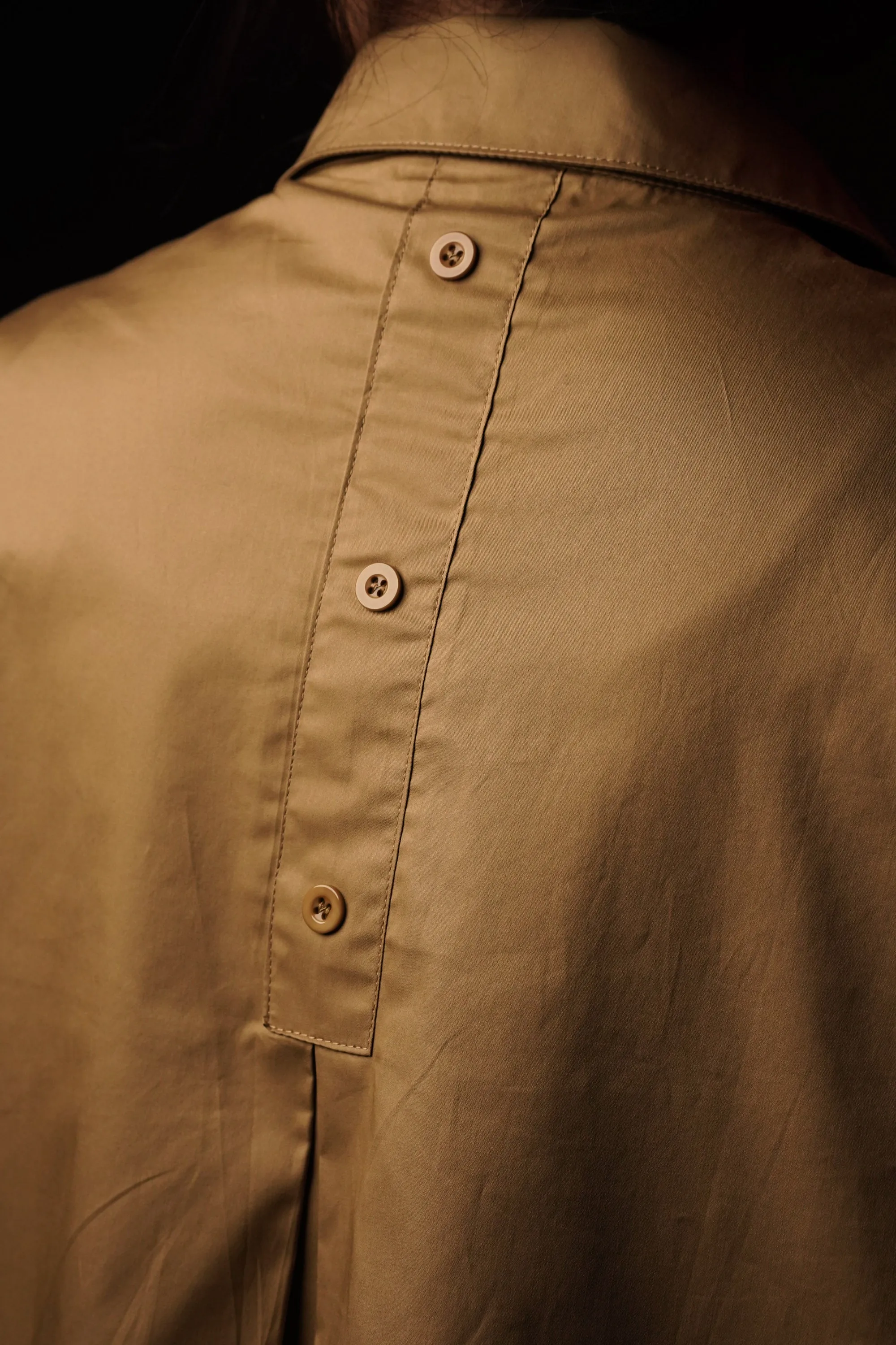 BEIGE CLAY CASCADE OVERSIZED SHIRT
