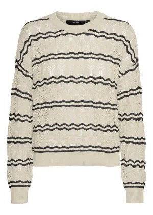 Bella Stripe Crochet Jumper