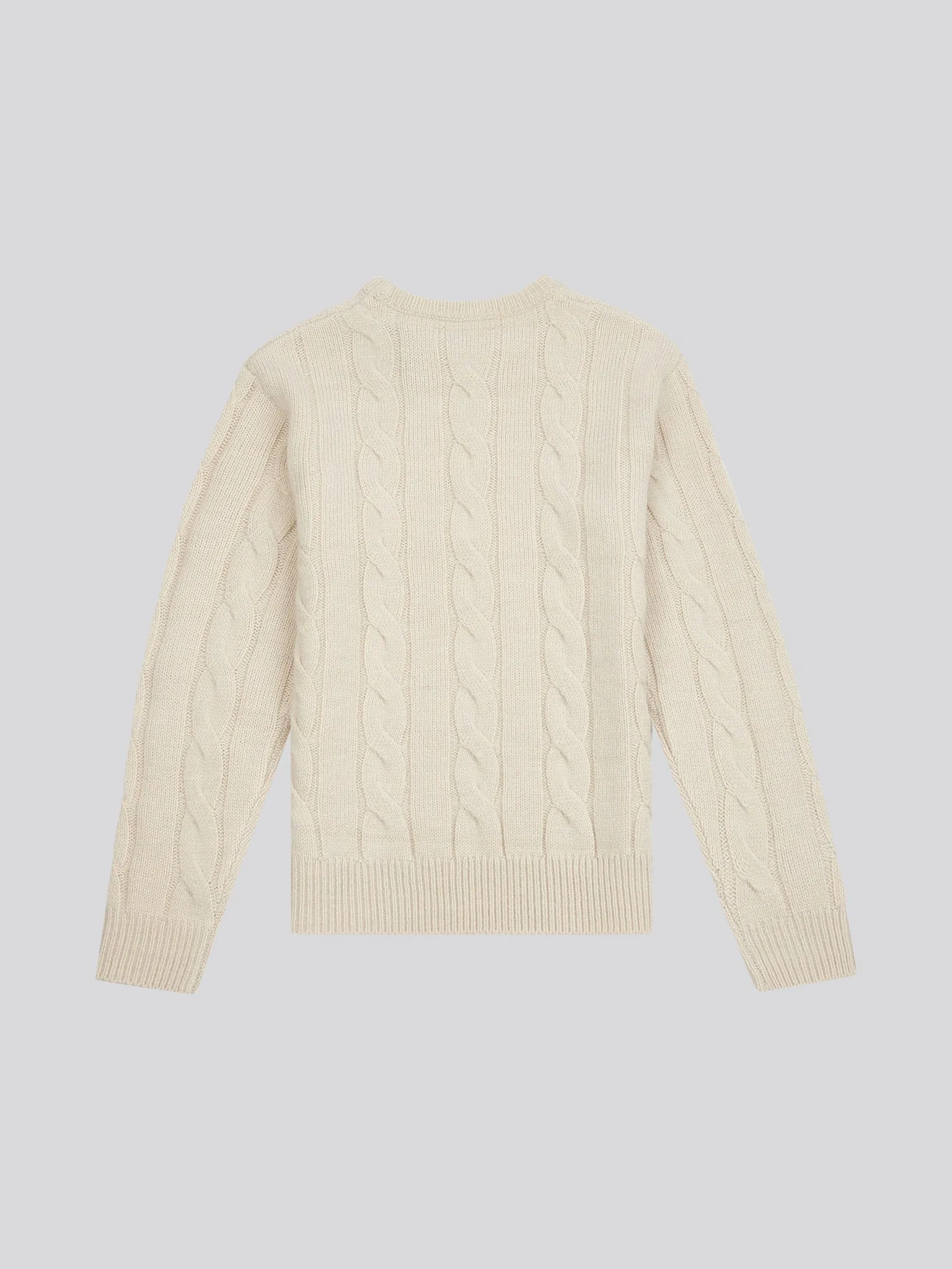 Boys Cable Knit Jumper in Birch Marl