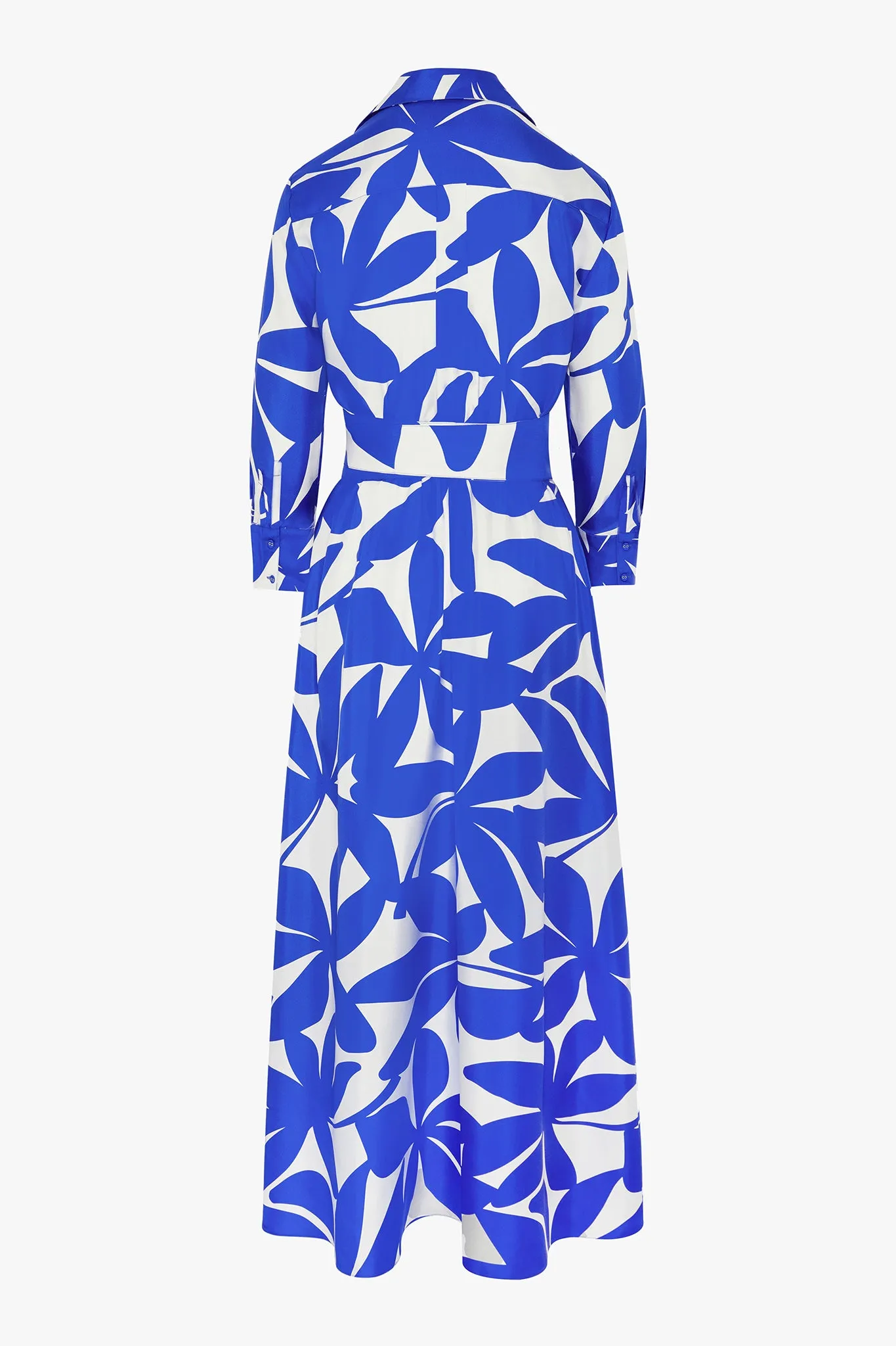 Celia Printed Silk Maxi Full Skirt Wrap Dress