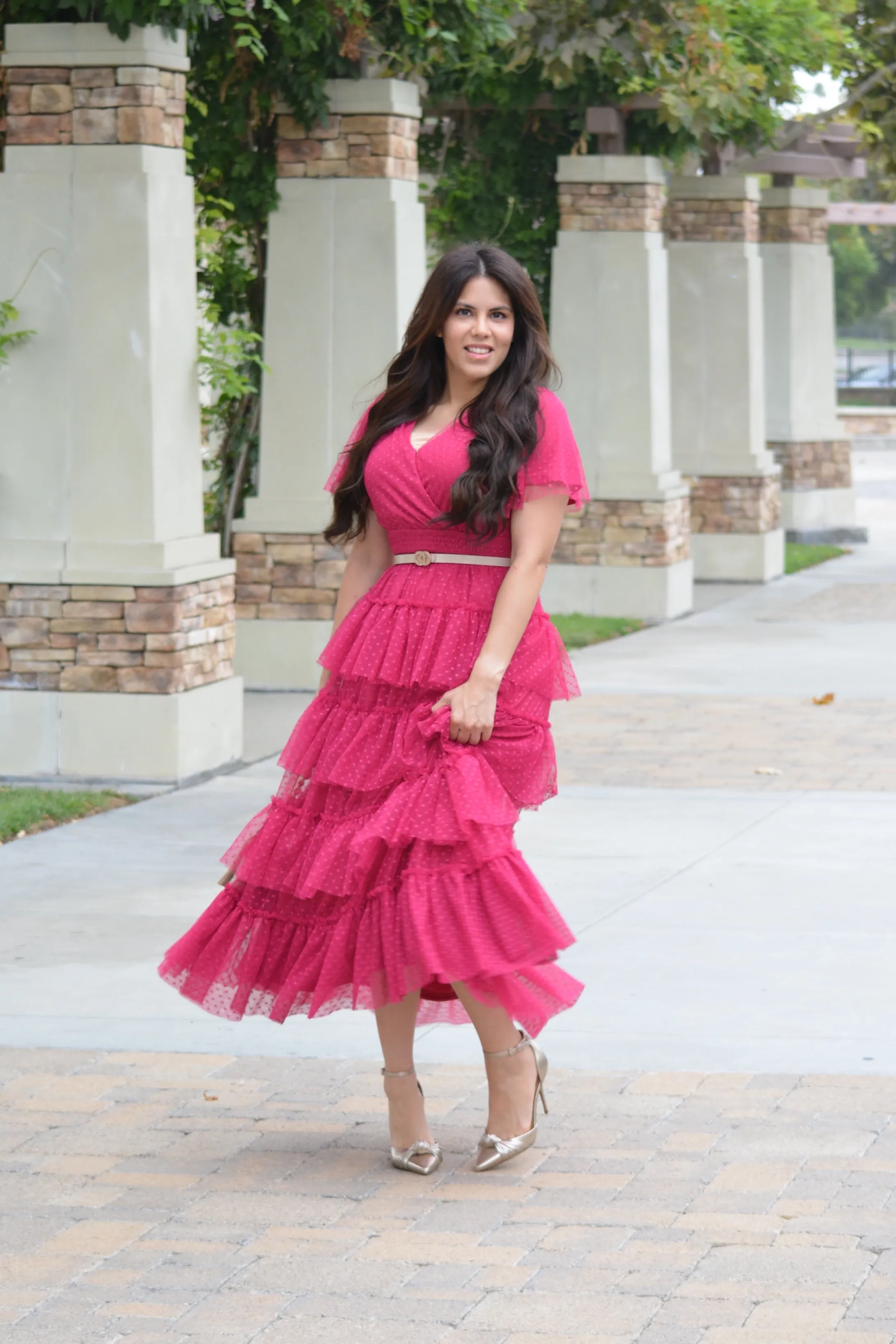 Channing Fuchsia Pink Tulle Dress