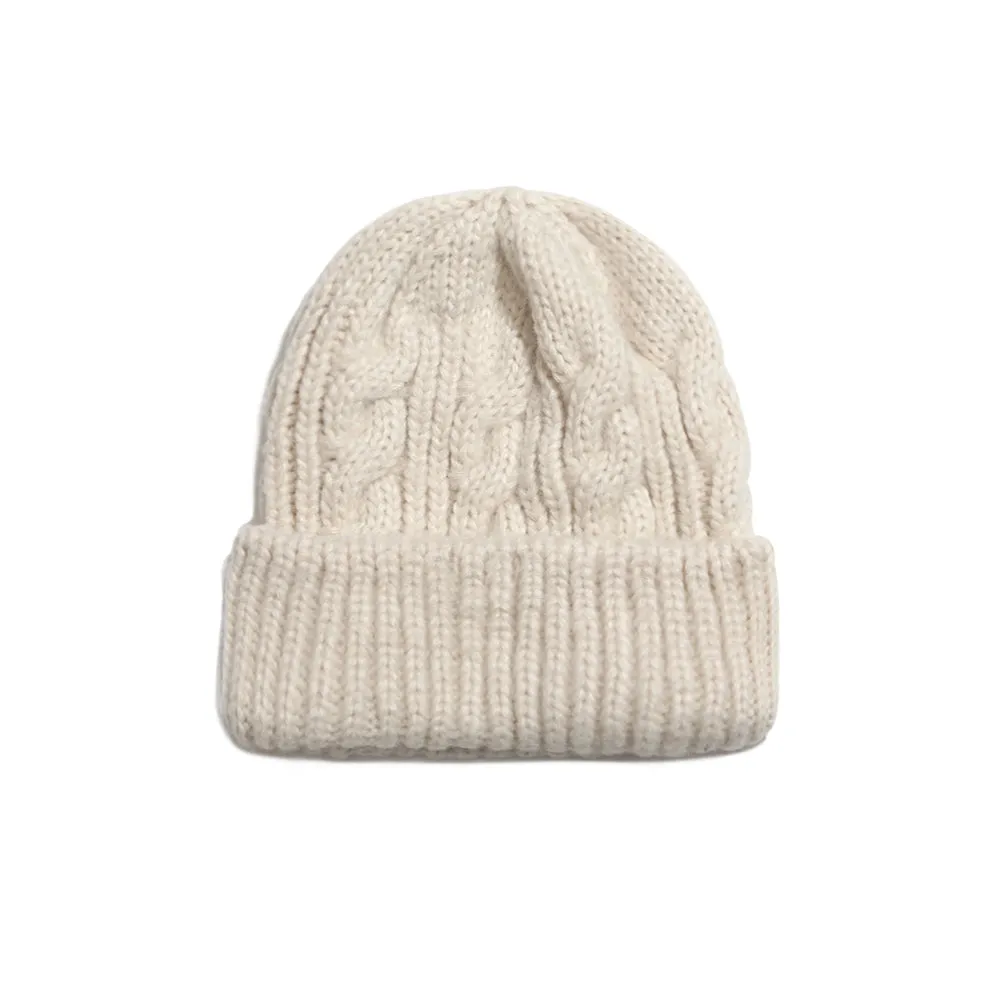 CHUNKY KNIT BEANIE IVORY