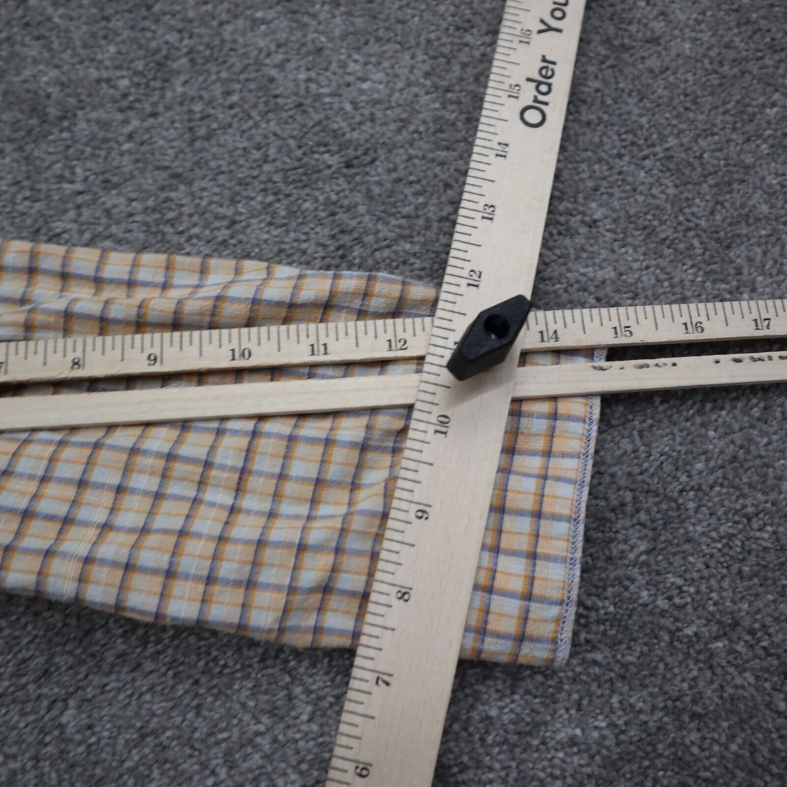 Columbia Womens Button Up Tunic Shirt Long Sleeve Check Orange White Size Small