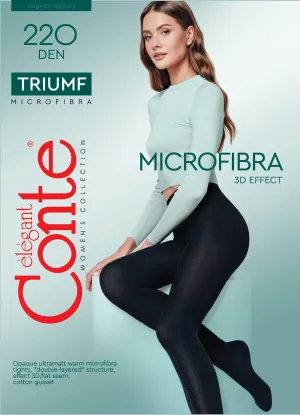 Conte Triumf 220 Den - Microfiber Warm Winter Women's Tights (8С-58СП)