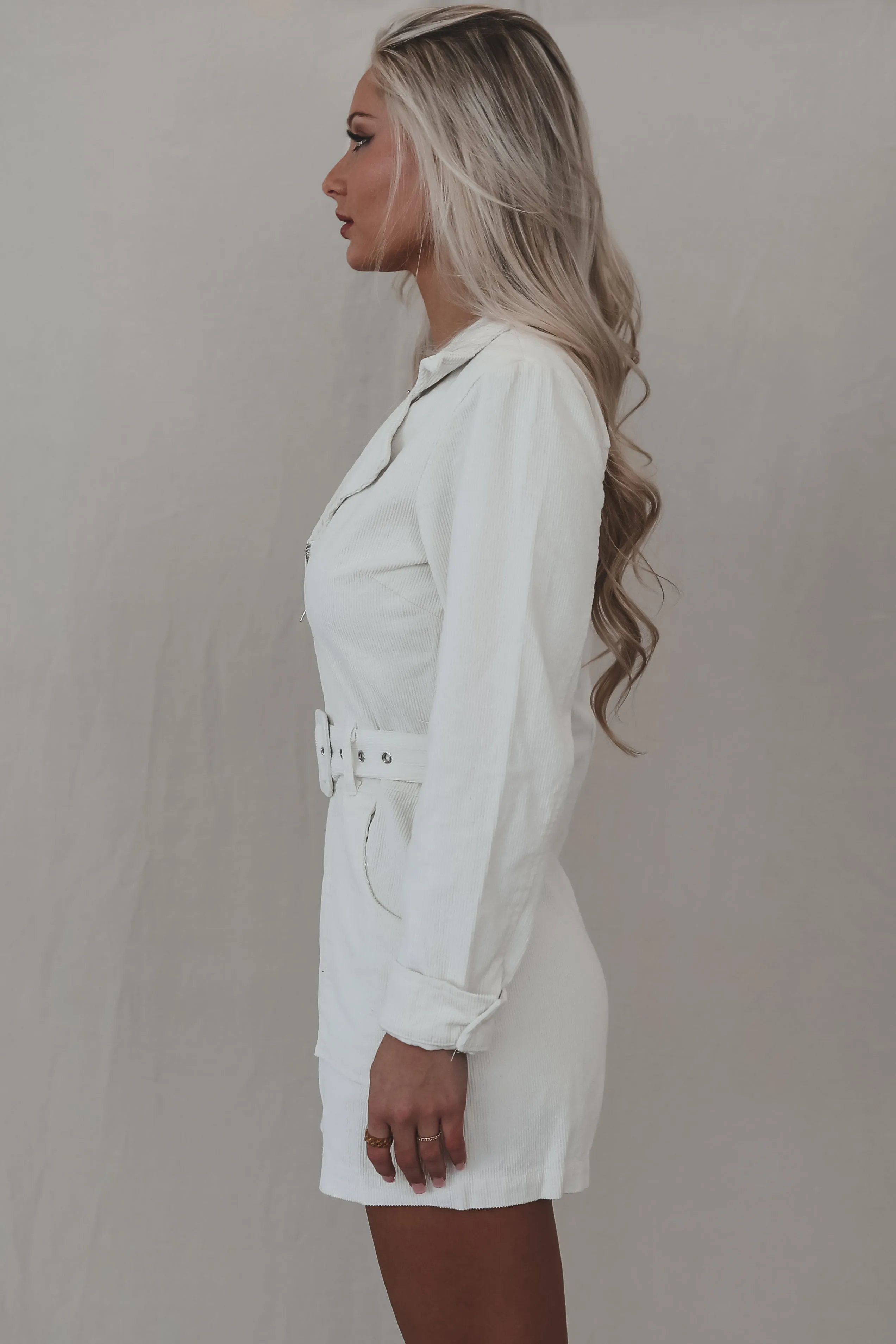DEAL Calling From Colder Weather Corduroy Belted Rompers