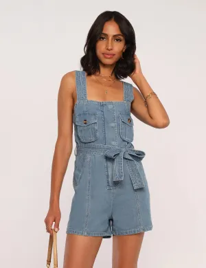 Denim Brit Romper