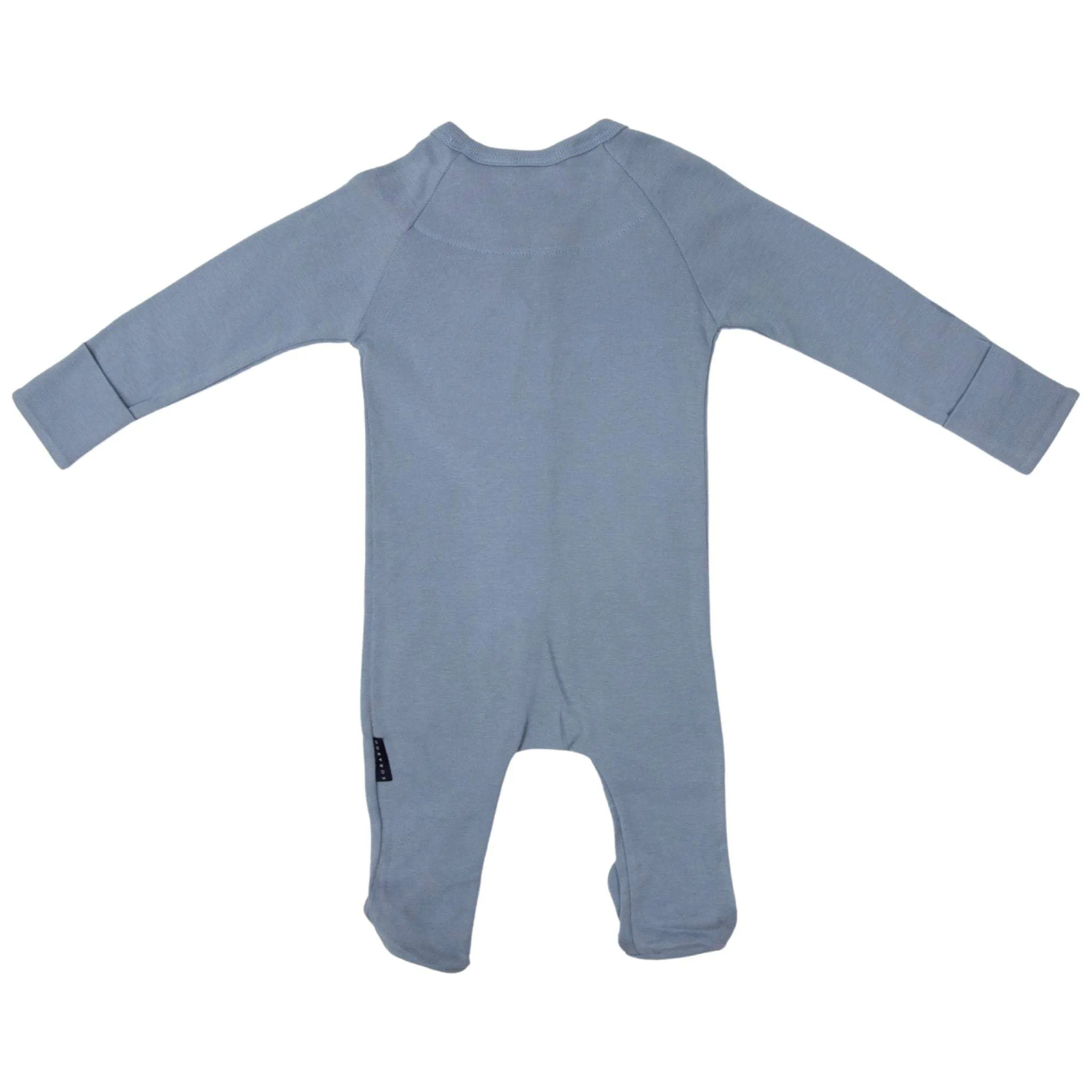 Double Zip Cotton Modal Romper Dusty Blue