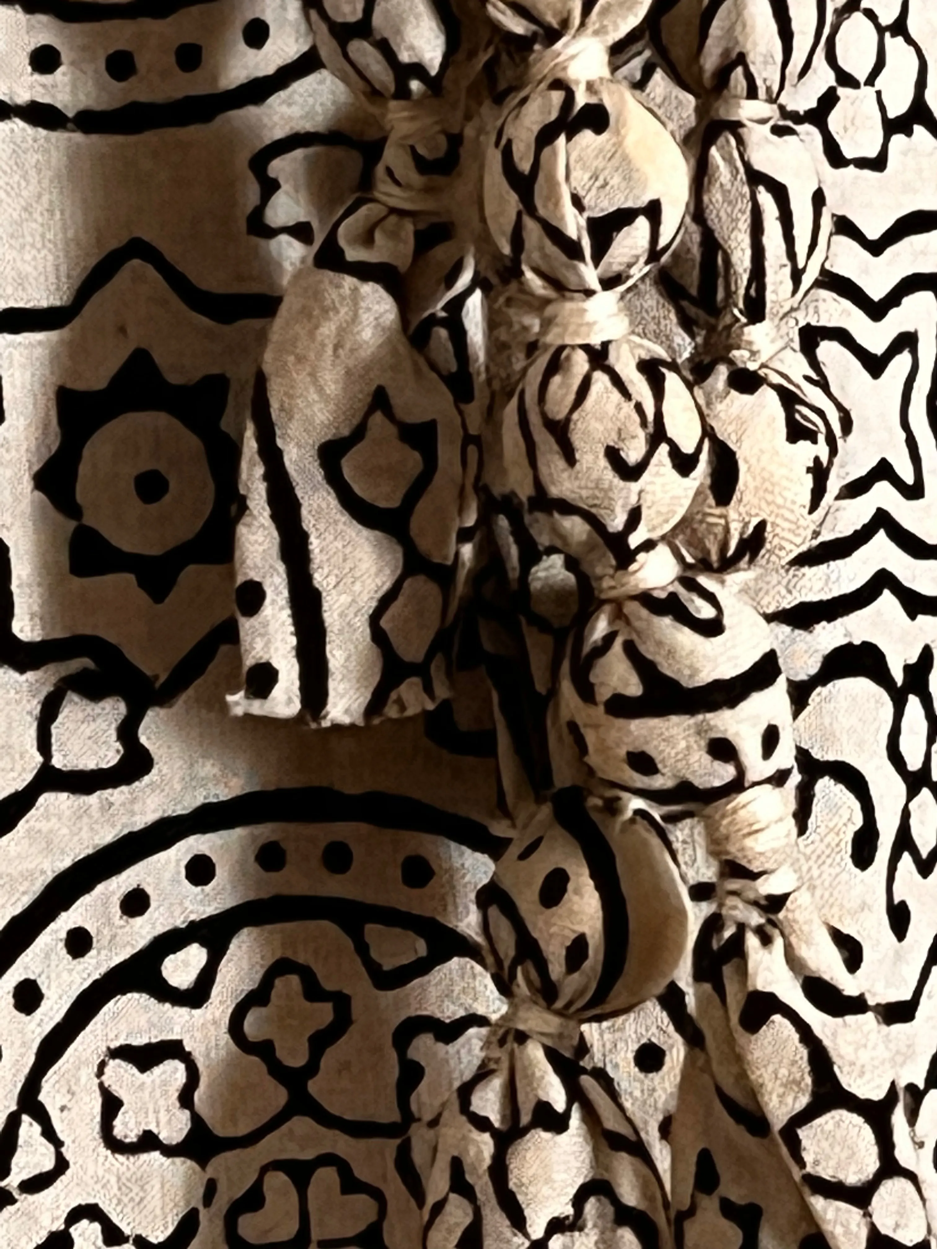 Emily Hope Dress -Ajrakh in Ecru