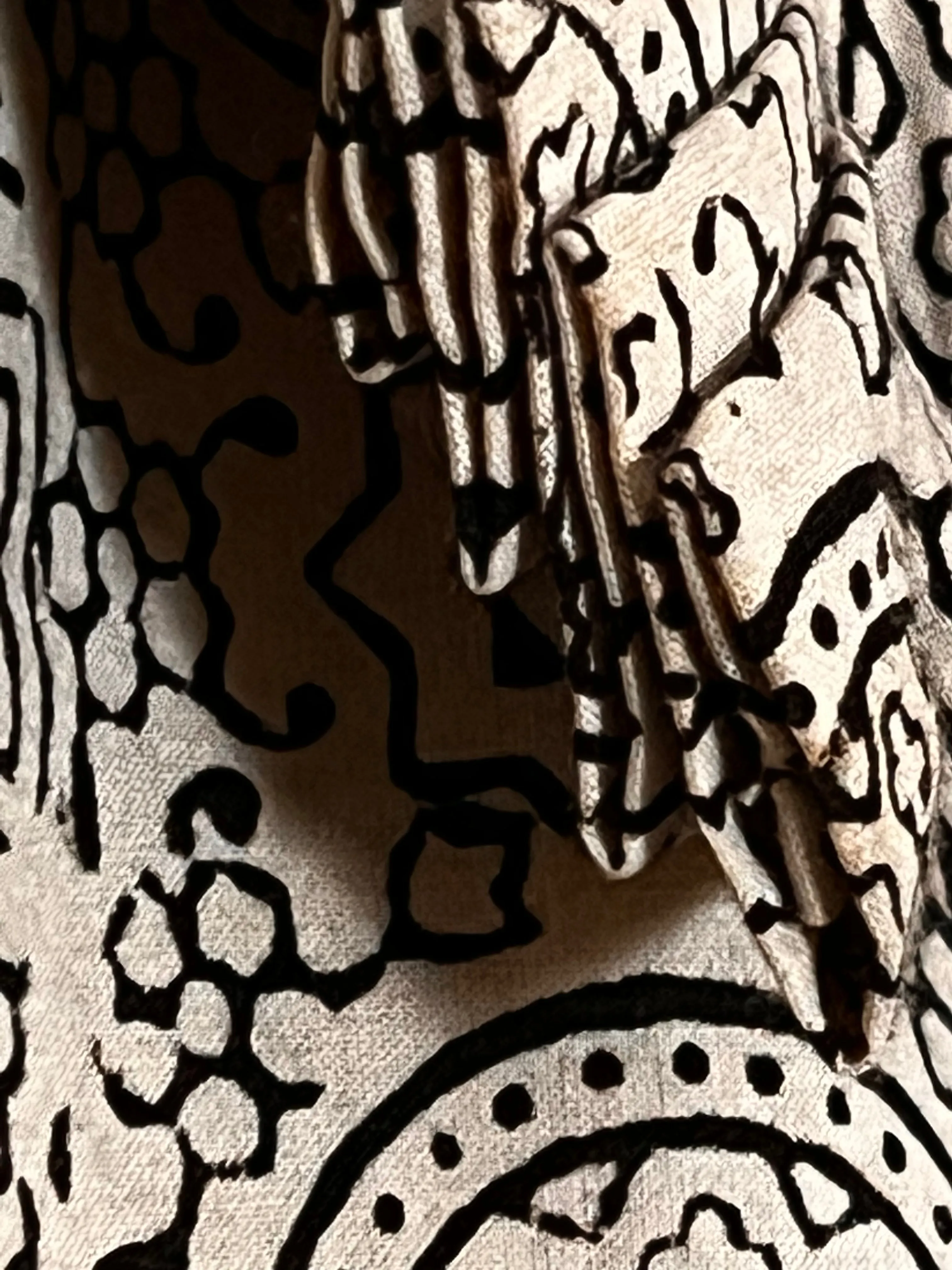 Emily Hope Dress -Ajrakh in Ecru
