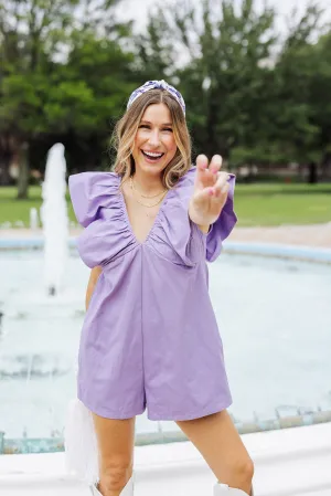 Fall For Me Romper - Purple
