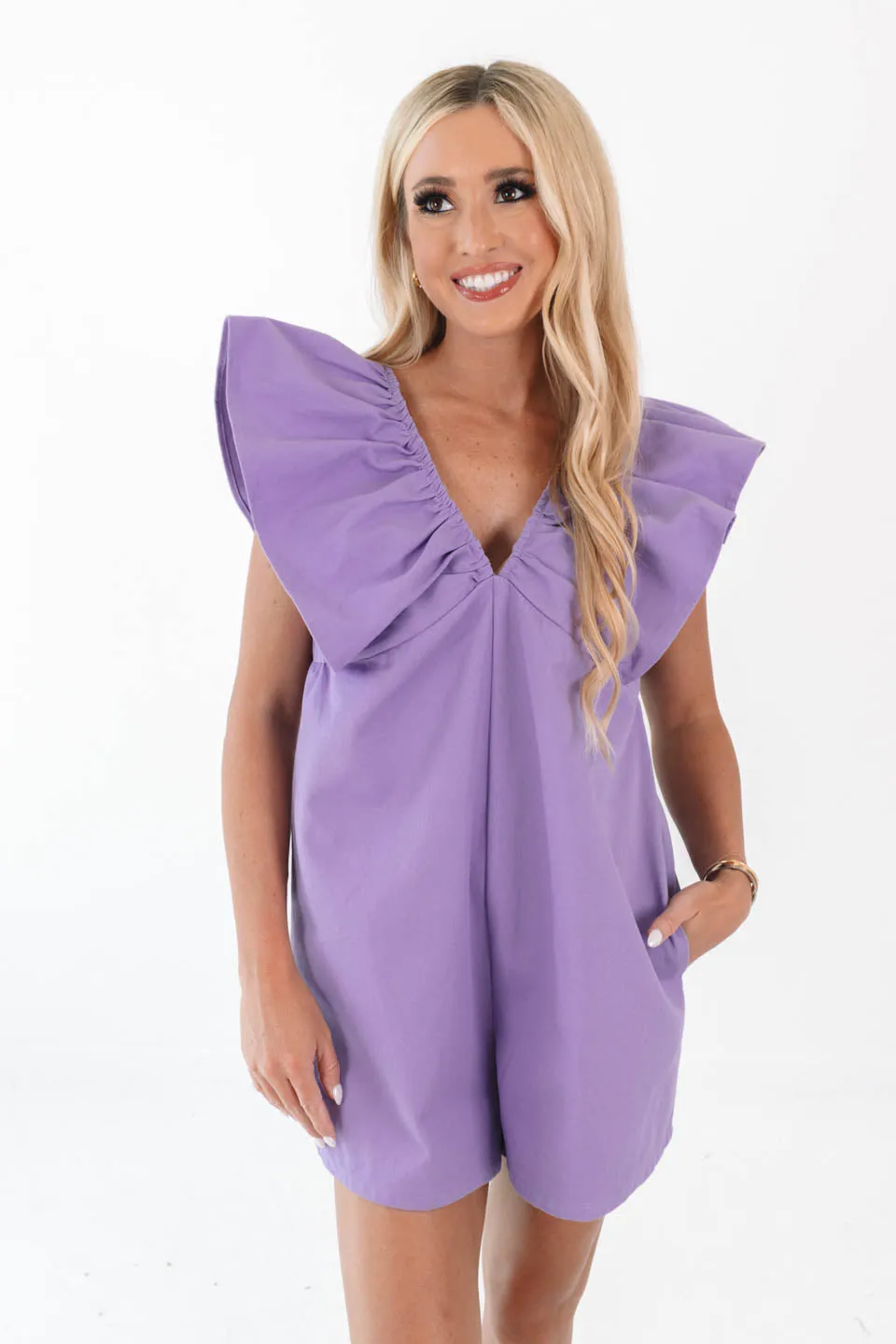 Fall For Me Romper - Purple