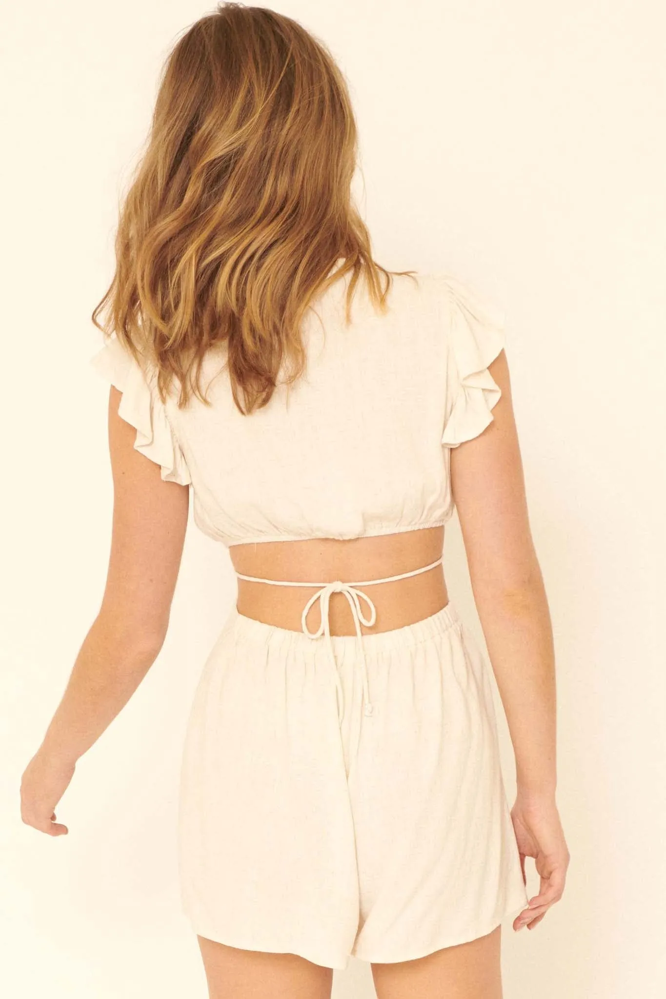 Flying Free Cutout Surplice Romper