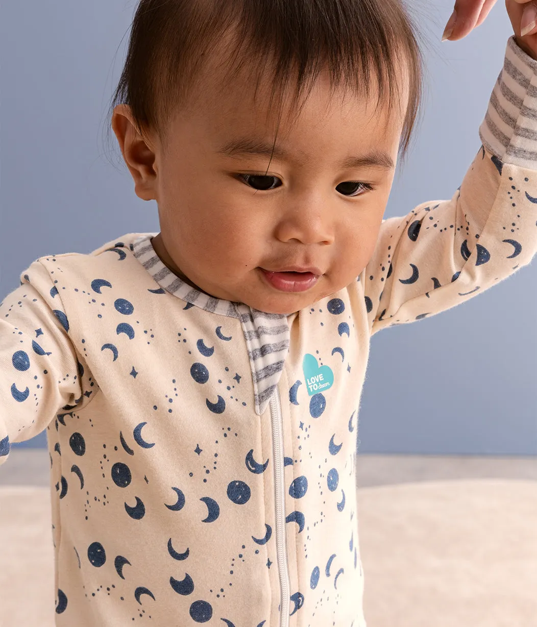 Footless Romper Cotton Ecru Moonscape