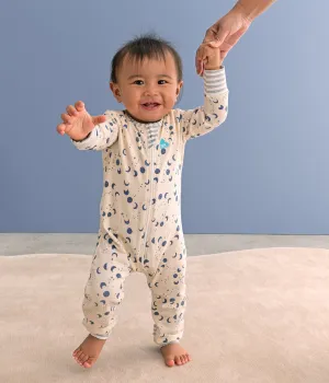 Footless Romper Cotton Ecru Moonscape