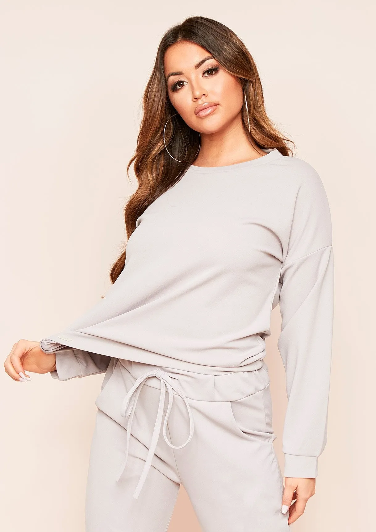 Julie Grey Jumper Loungewear Set