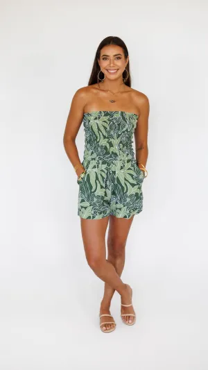 Kamea Romper / Tropical Green