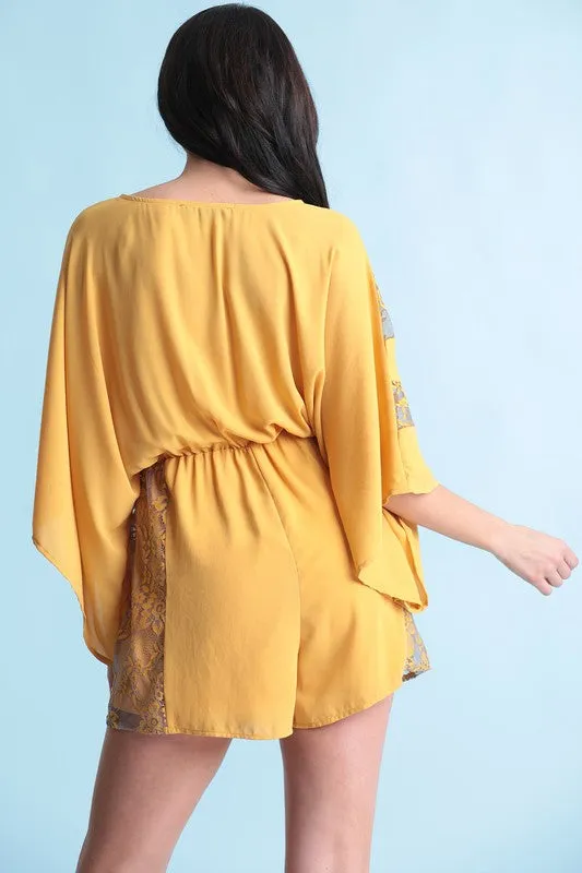 KIMONO STYLE SLEEVES ROMPER