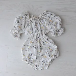 Little Eyelet Baby Plume Romper