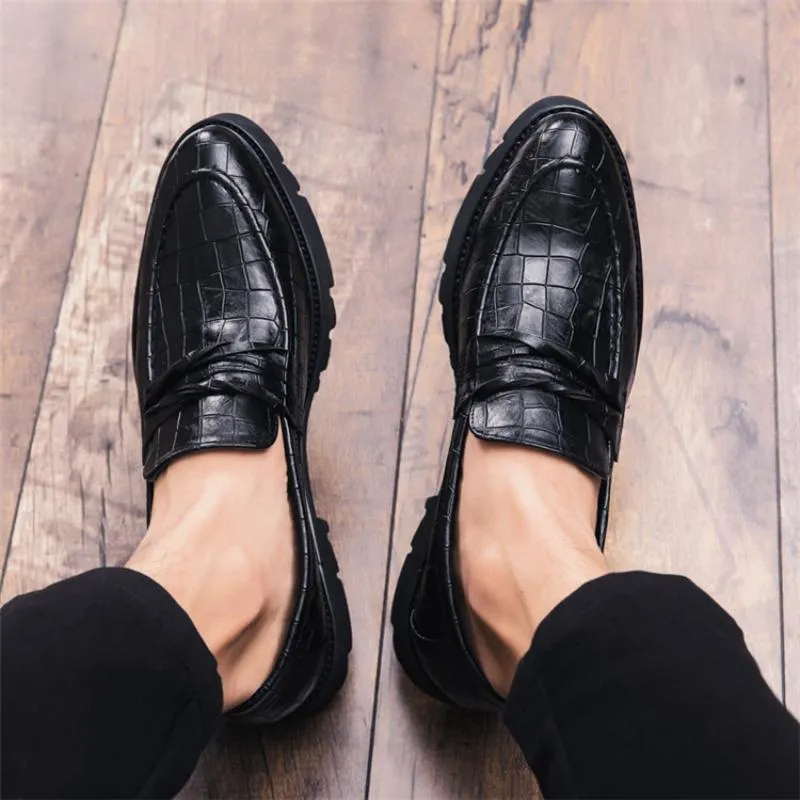 Men's Summer Casual Leather Dress Shoes