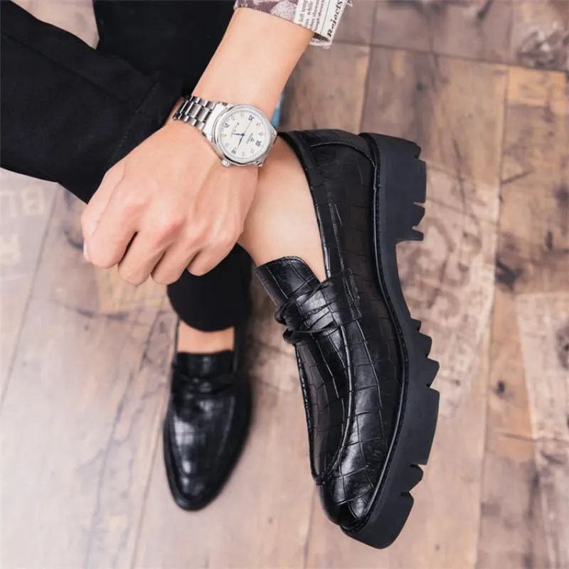 Men's Summer Casual Leather Dress Shoes