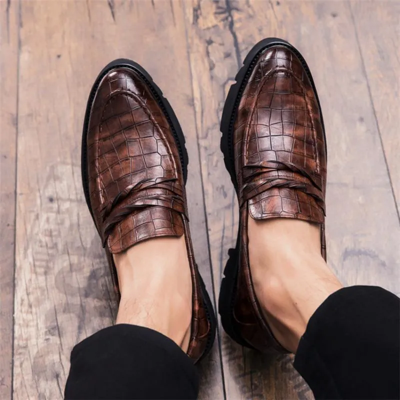 Men's Summer Casual Leather Dress Shoes