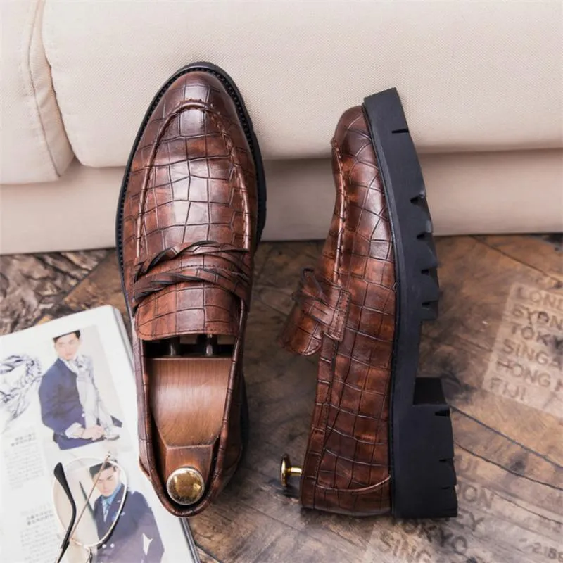 Men's Summer Casual Leather Dress Shoes
