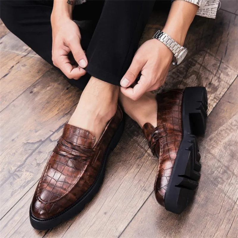 Men's Summer Casual Leather Dress Shoes
