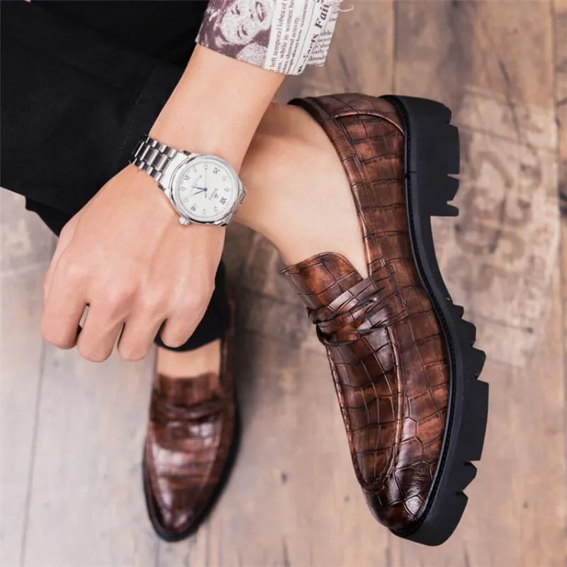 Men's Summer Casual Leather Dress Shoes