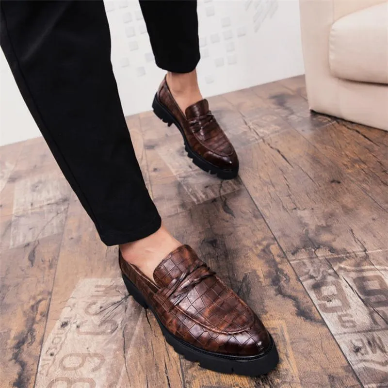 Men's Summer Casual Leather Dress Shoes