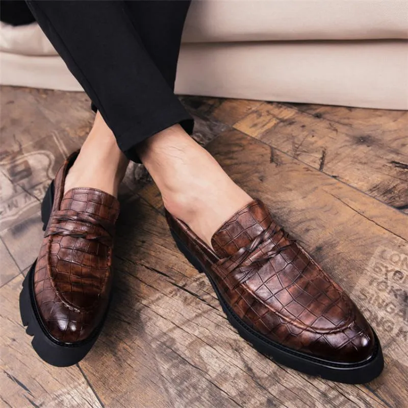 Men's Summer Casual Leather Dress Shoes