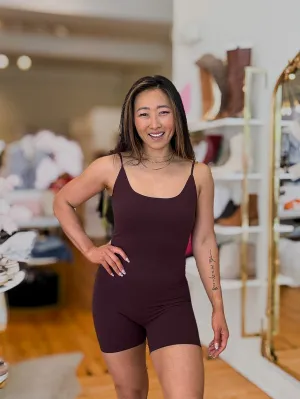 One To Watch Romper  - Chocolate