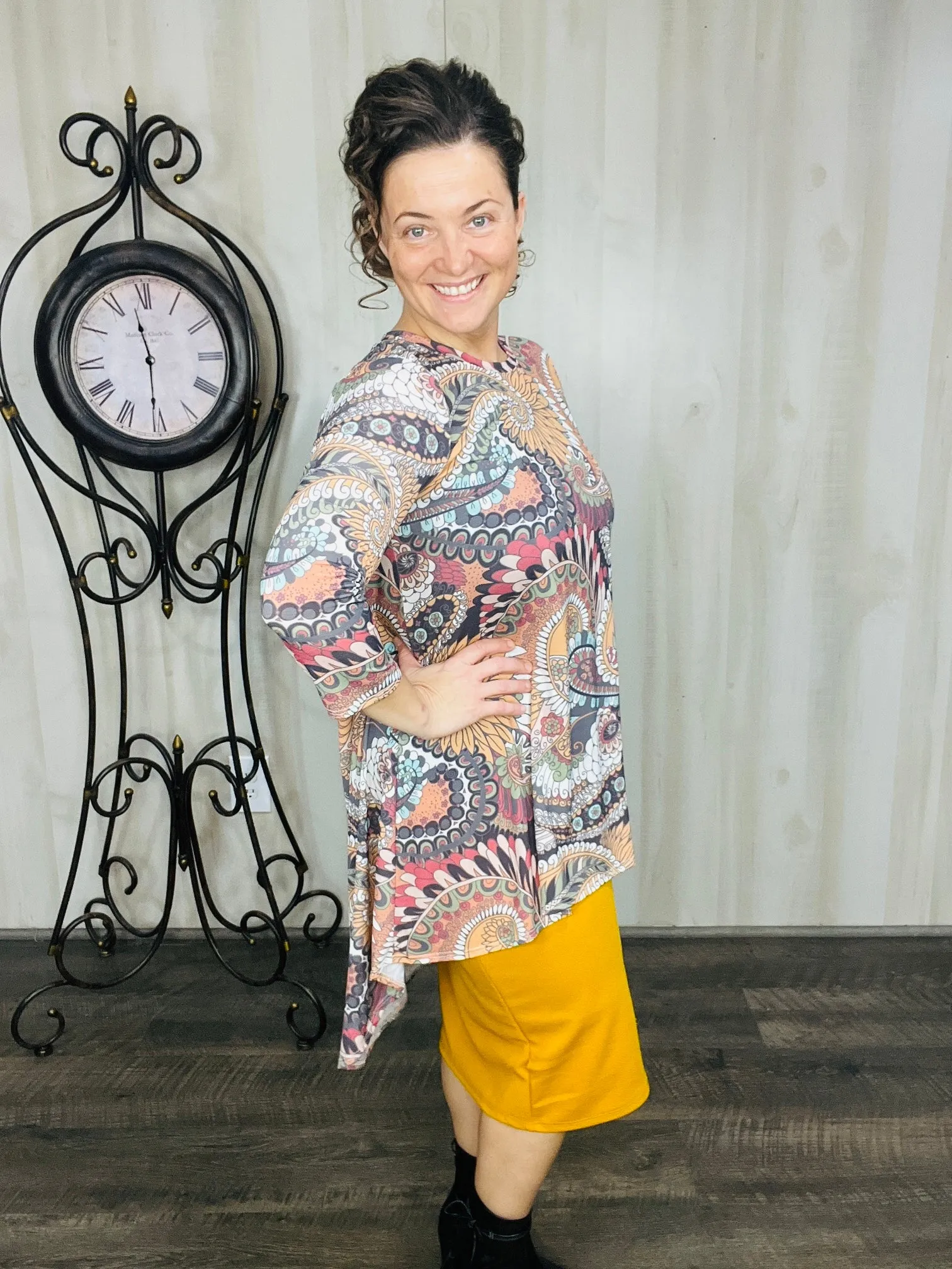 Paisley & Floral Collide Tunic