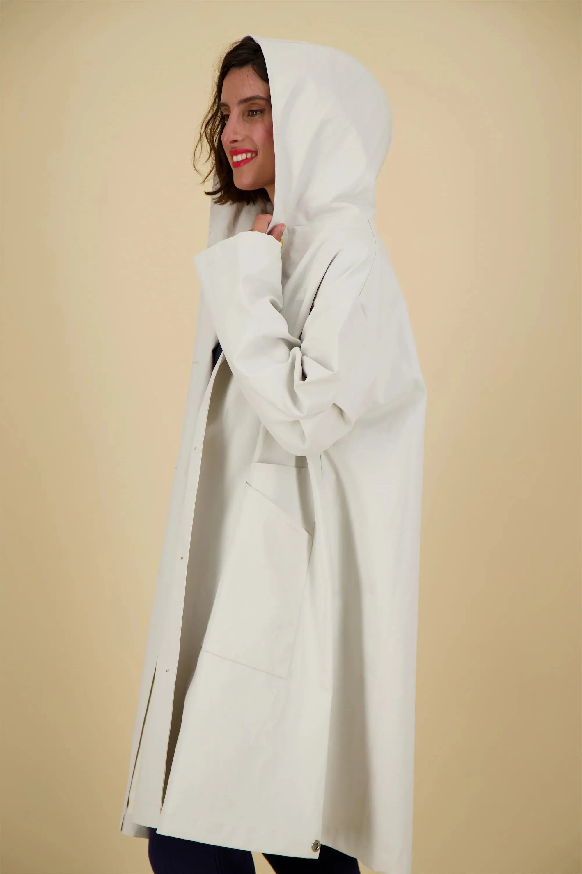 Pyla Lap Coat | Cement
