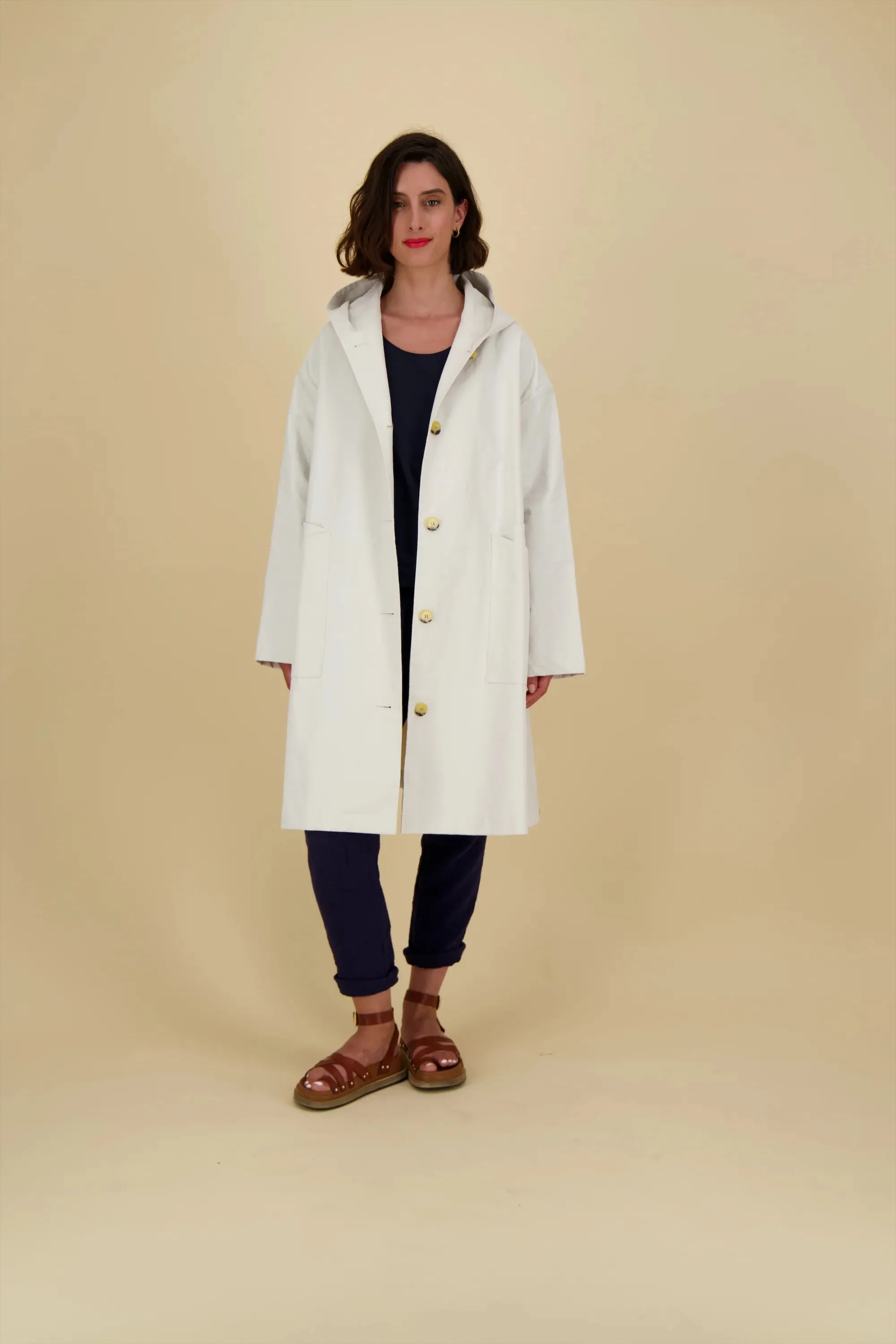 Pyla Lap Coat | Cement