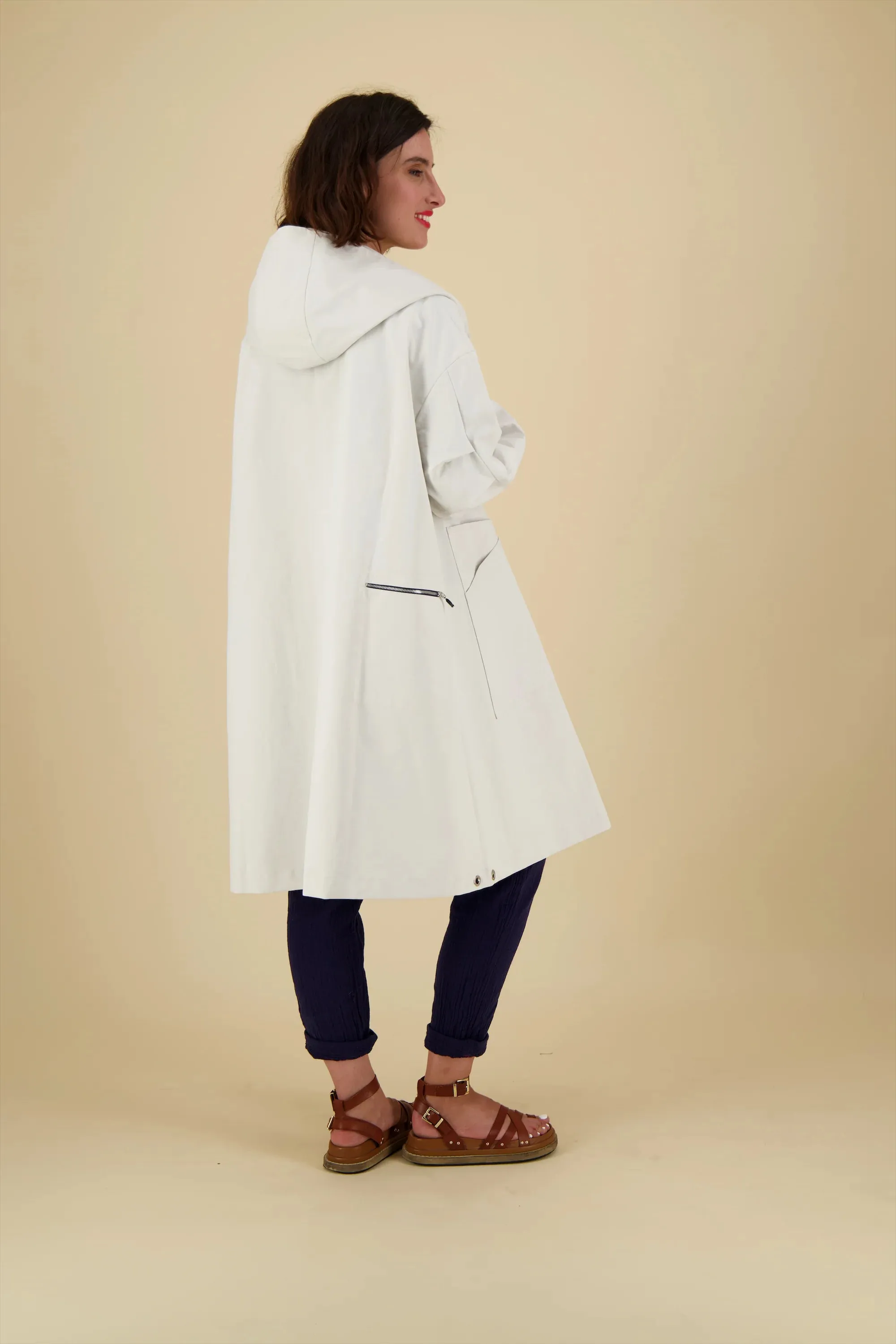 Pyla Lap Coat | Cement