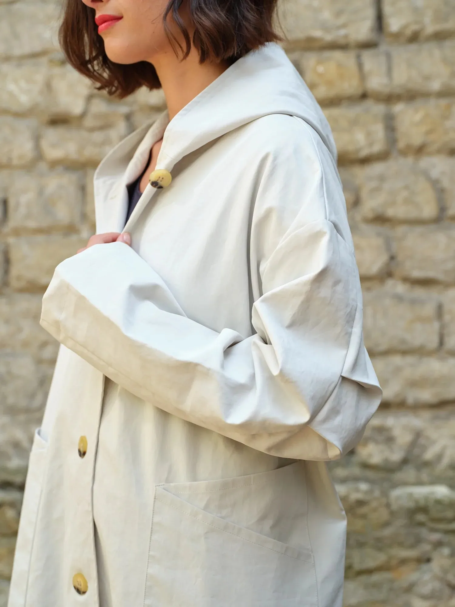 Pyla Lap Coat | Cement