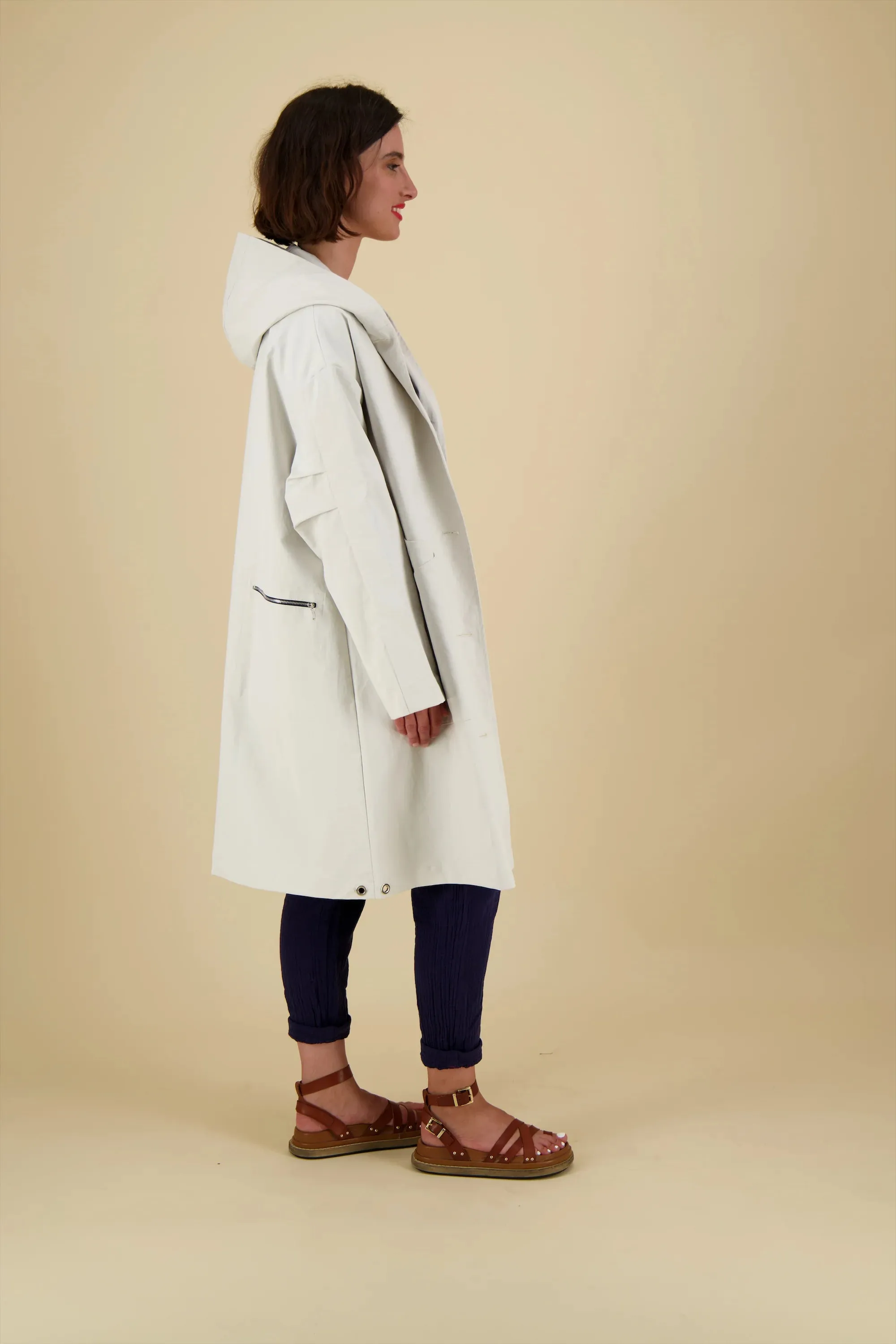 Pyla Lap Coat | Cement